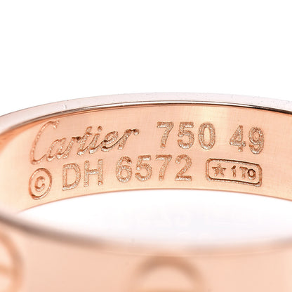 Cartier 18K Pink Gold 3.5mm LOVE Wedding Band Ring 49 4.75 4 of 4