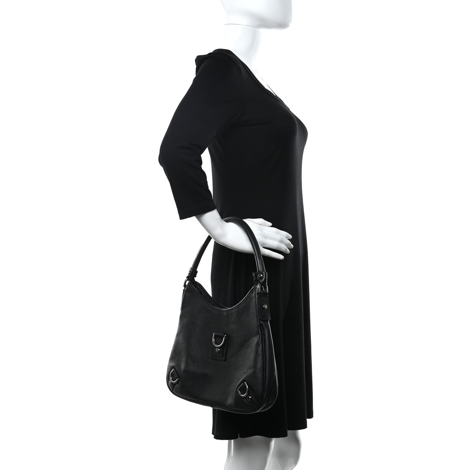 Gucci Calfskin Abbey D Ring Hobo Black 2 of 10