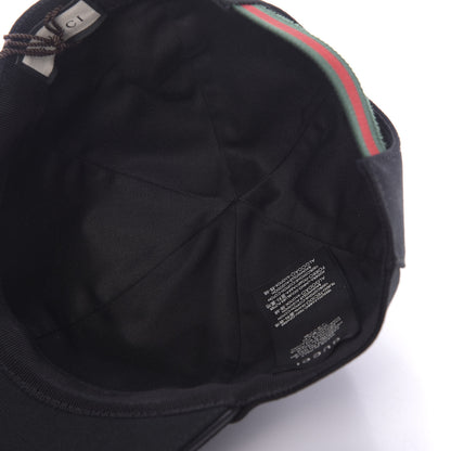 Gucci Cotton Web Baseball Hat S Black 6 of 9