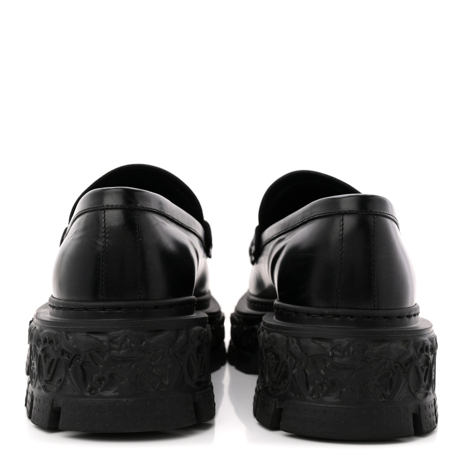 Louis Vuitton Calfskin Baroque Mens LV Loafers 8 Black 6 of 14
