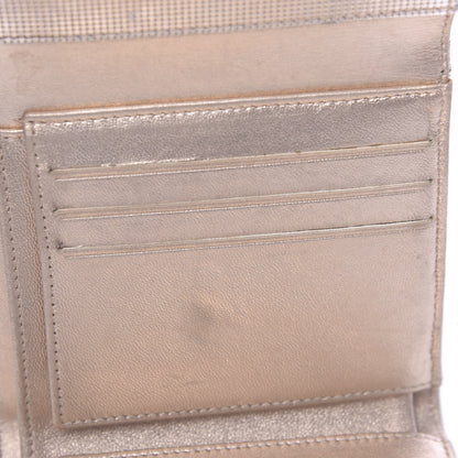 Chanel Metallic Calfskin Pixel Effect Quilted Compact Flap Wallet Gold 12 of 16