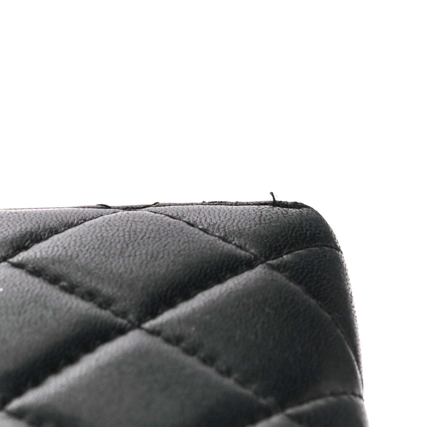 Chanel Lambskin Quilted Large Gusset Zip Around Wallet Black 14 of 14
