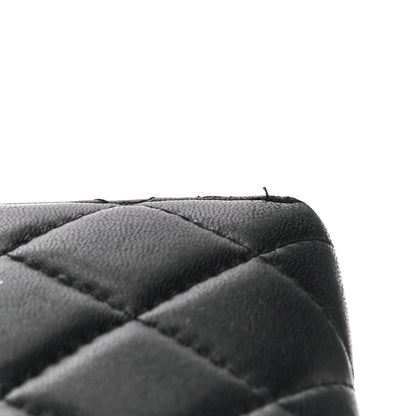 Chanel Lambskin Quilted Large Gusset Zip Around Wallet Black 14 of 14