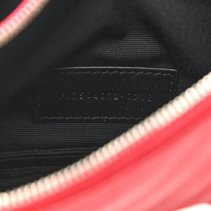 Saint Laurent Grain De Poudre Chevron Monogram Bill Pouch Rouge Eros 7 of 7
