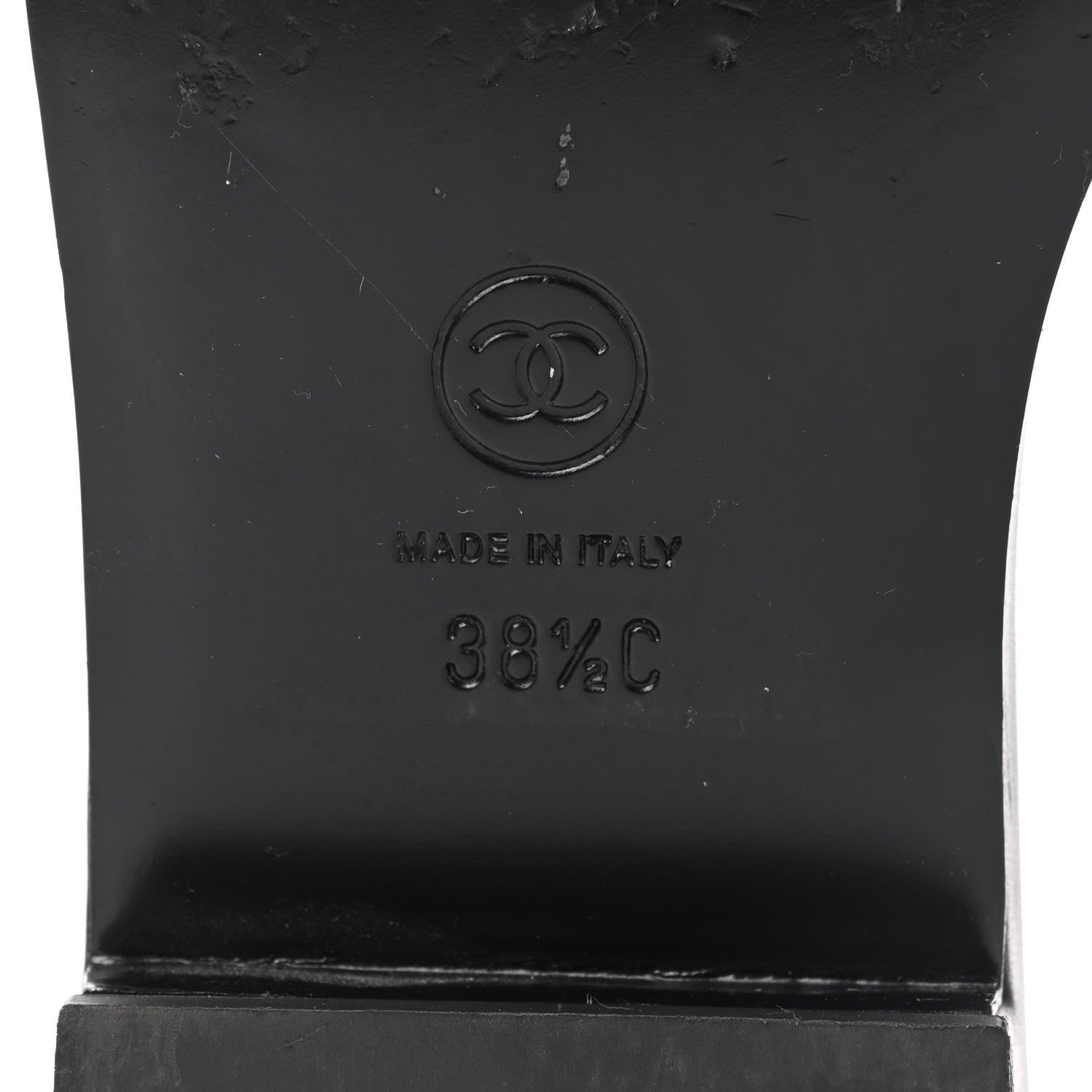 Chanel Lambskin Embroidered CC Mule Sandal 38.5 Black White 7 of 10