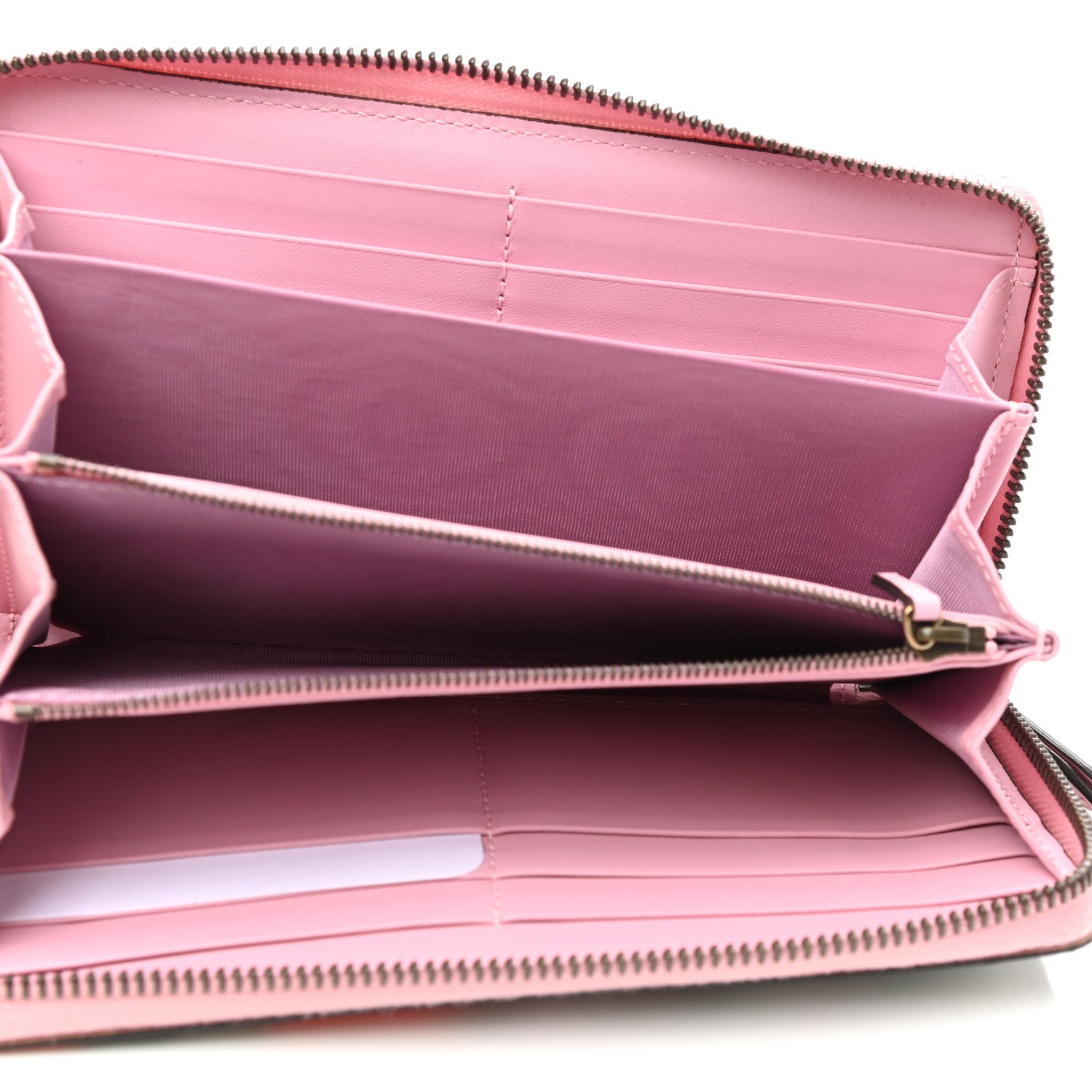 Gucci GG Supreme Monogram Strawberry Zip Around Wallet Light Pink 5 of 9