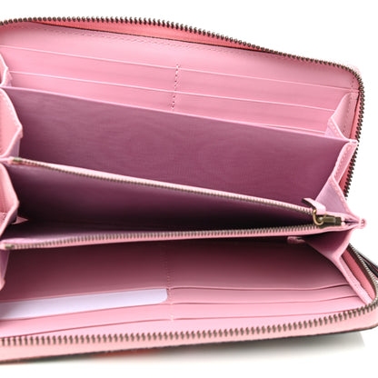 Gucci GG Supreme Monogram Strawberry Zip Around Wallet Light Pink 5 of 9