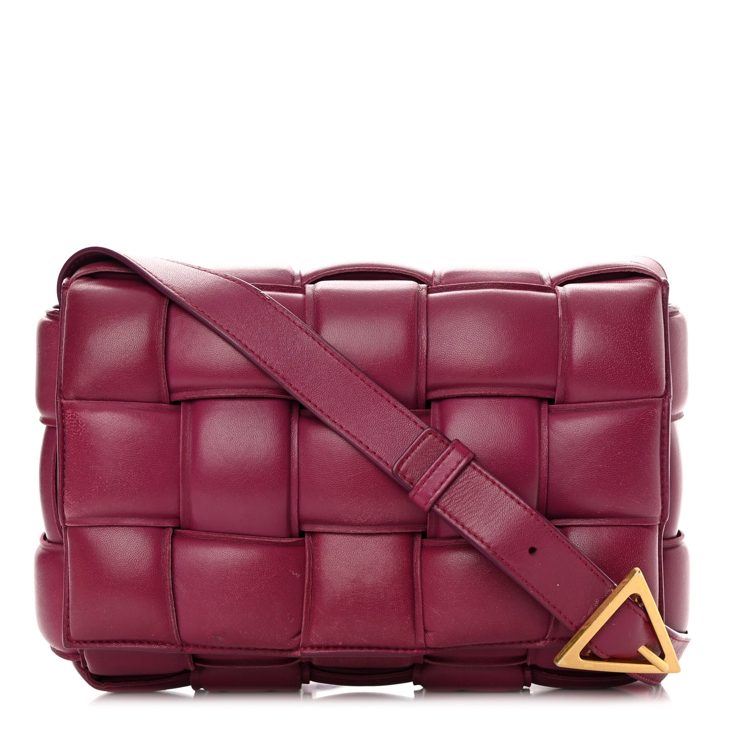 Nappa Maxi Intreccio Padded Cassette Crossbody Bag Cinnabar