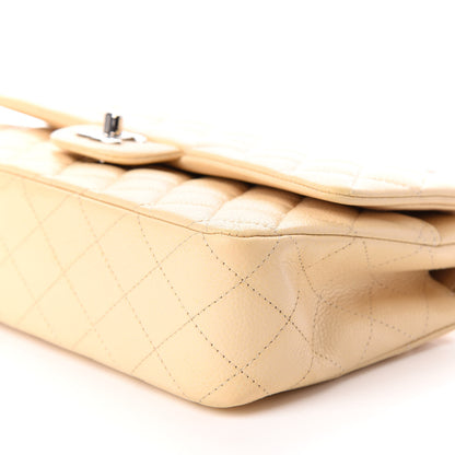 Chanel Caviar Quilted Medium Double Flap Beige 9 of 9