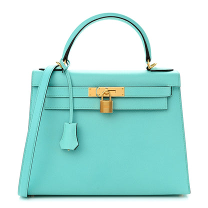 Hermes Epsom Kelly Sellier 28 Bleu Atoll 1 of 10