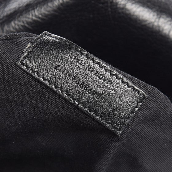 Saint Laurent Crinkled Calfskin Matelasse Monogram Medium Niki Chain Satchel Black 8 of 13