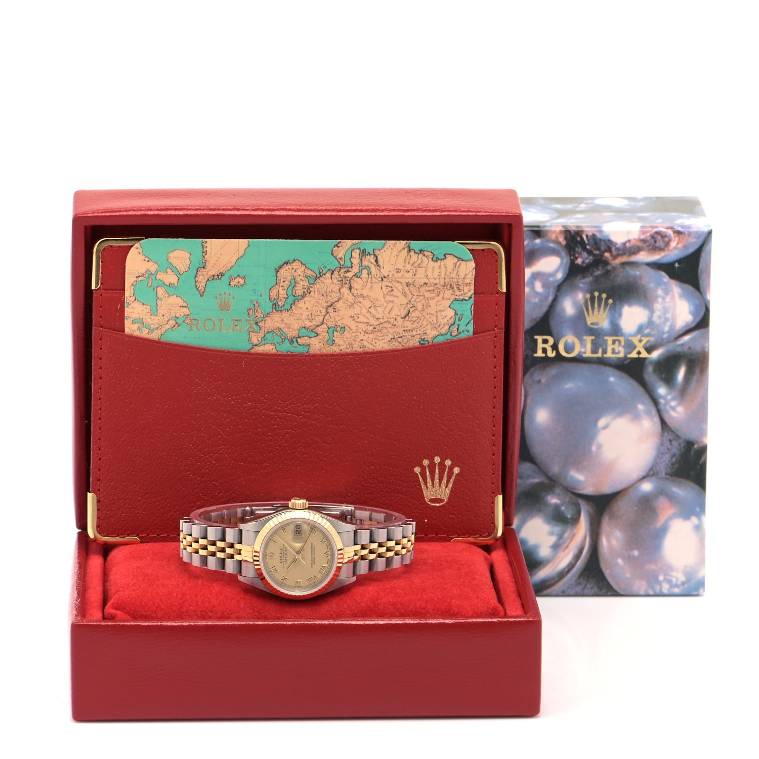 Rolex Stainless Steel 18K Yellow Gold 26mm Oyster Perpetual Datejust Watch Champagne Roman 69173 5 of 5