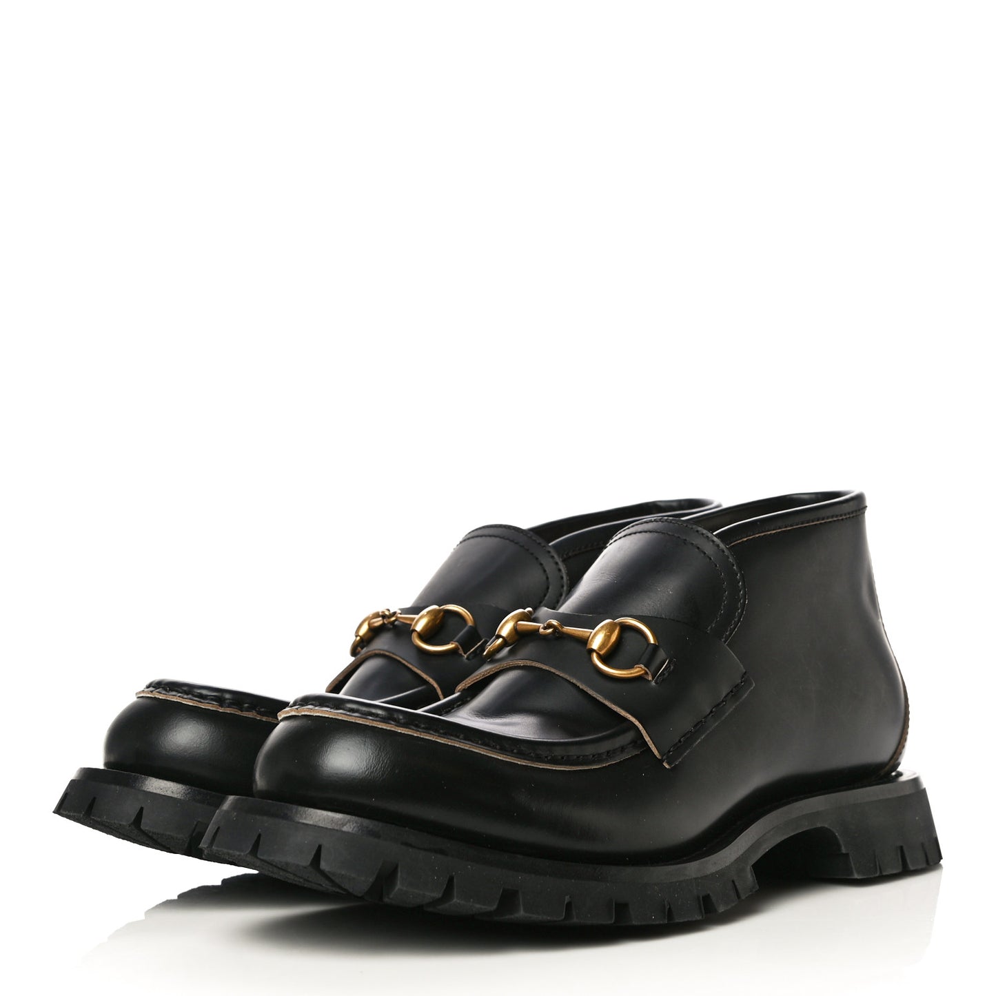 Cordovan Lux Mens Harald Horsebit Ankle Boots 8 Black
