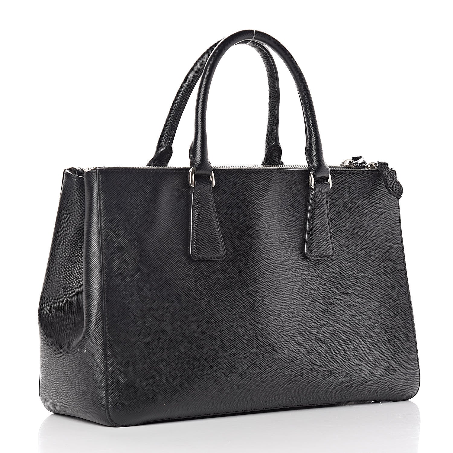 Prada Saffiano Small Galleria Double Zip Tote Black 3 of 16