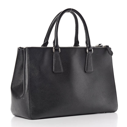 Prada Saffiano Small Galleria Double Zip Tote Black 3 of 16