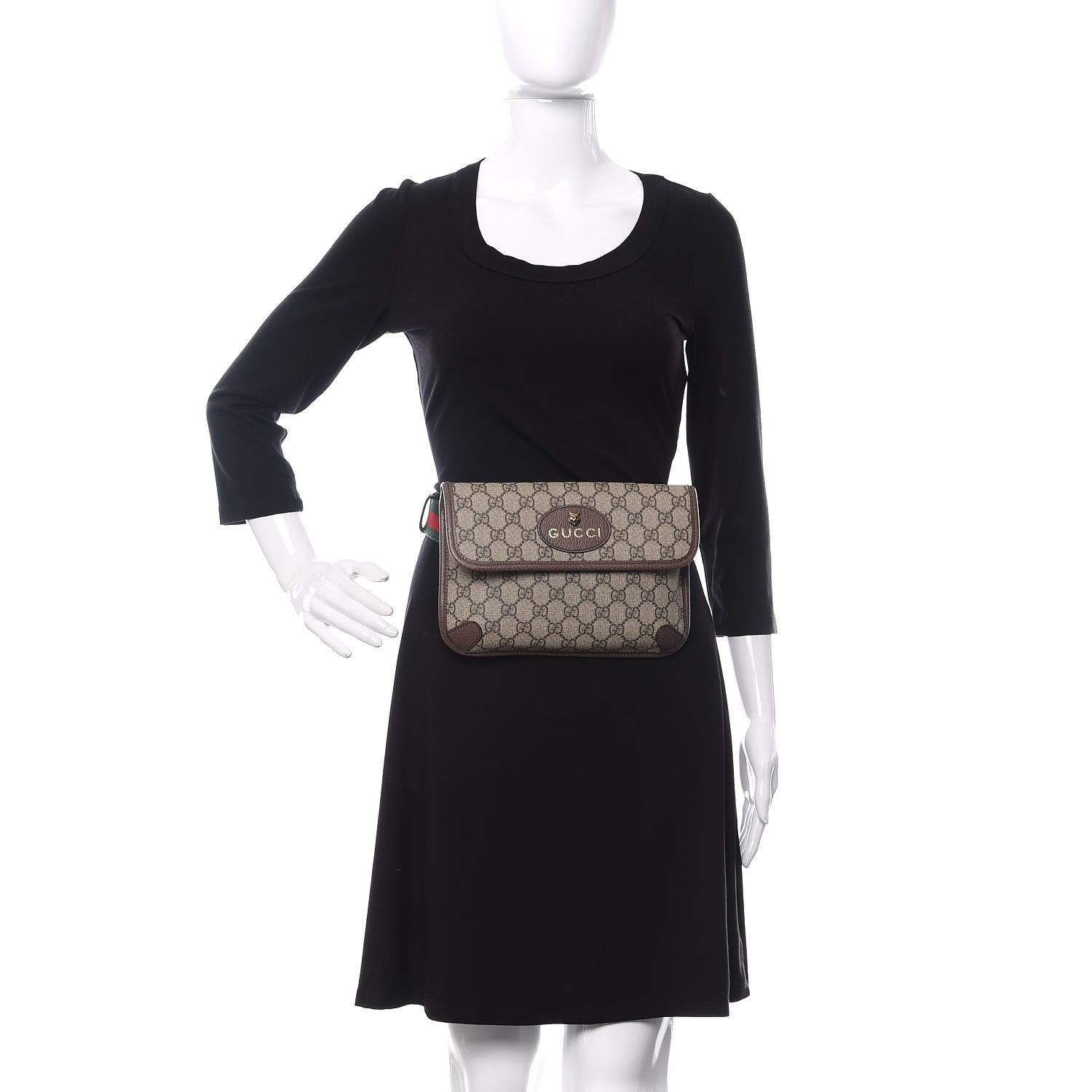 Gucci GG Supreme Monogram Neo Vintage Web Belt Bag Brown 2 of 10
