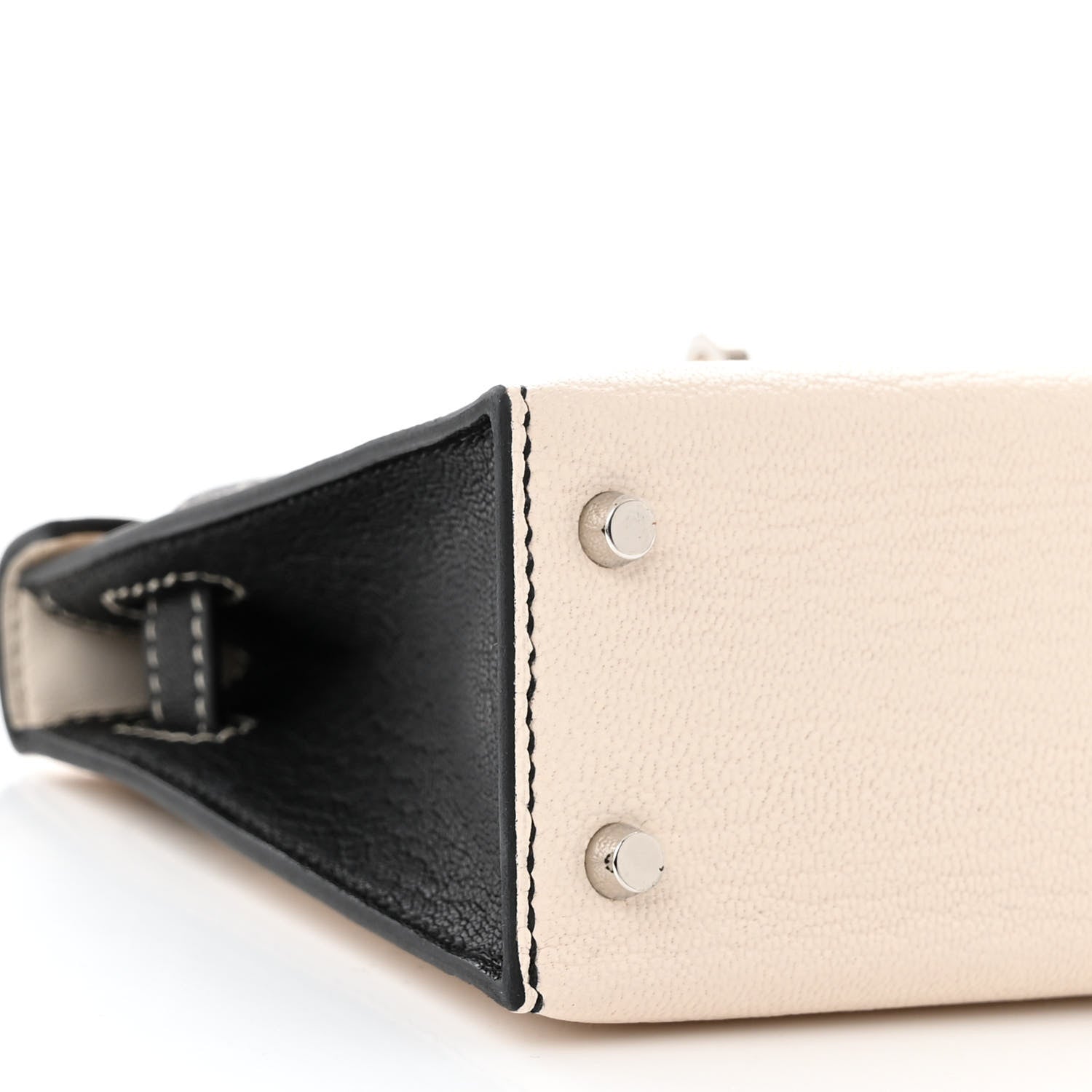 Hermes Chevre Mysore Horseshoe Mini Kelly Sellier 20 Nata Black 8 of 10