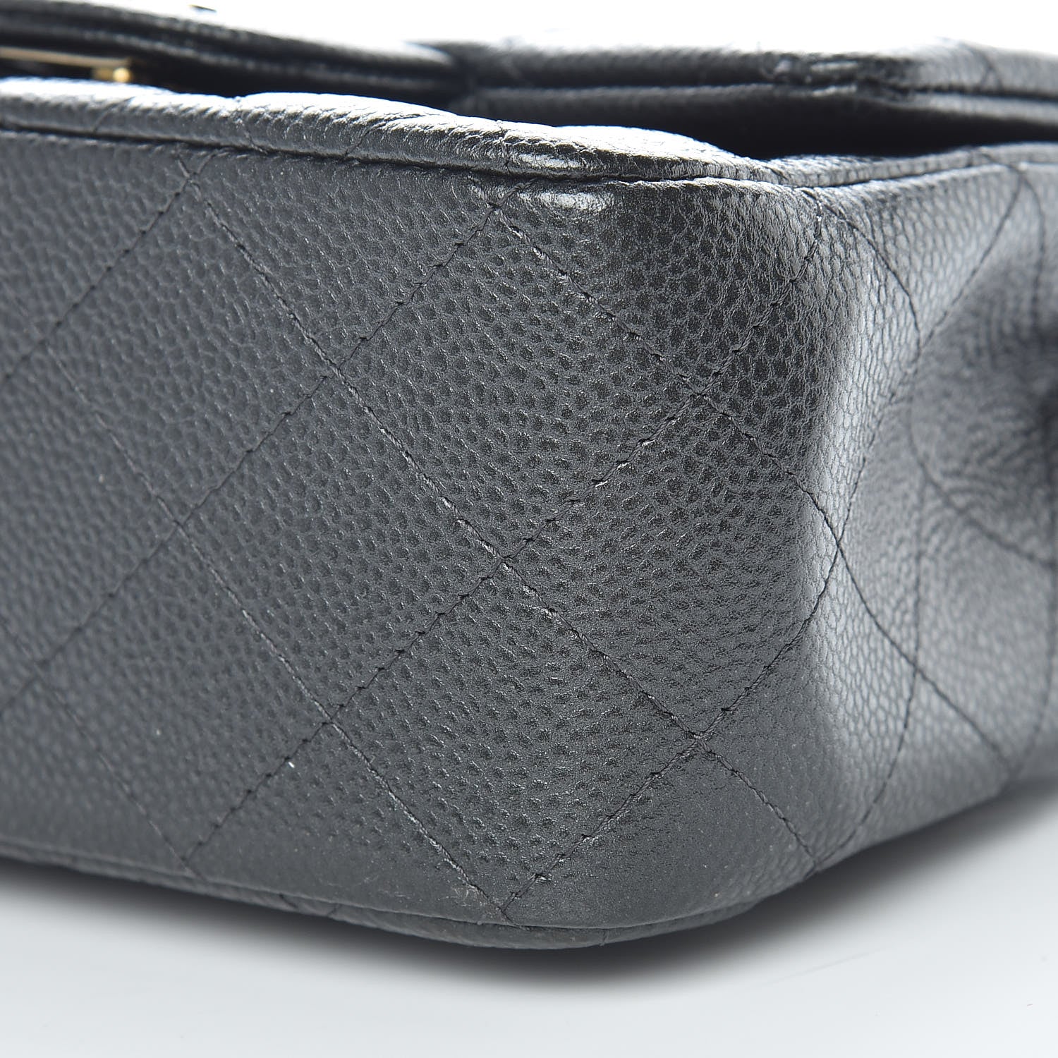 Chanel Caviar Quilted Mini Square Flap Dark Grey 9 of 9
