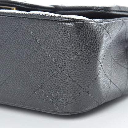 Chanel Caviar Quilted Mini Square Flap Dark Grey 9 of 9
