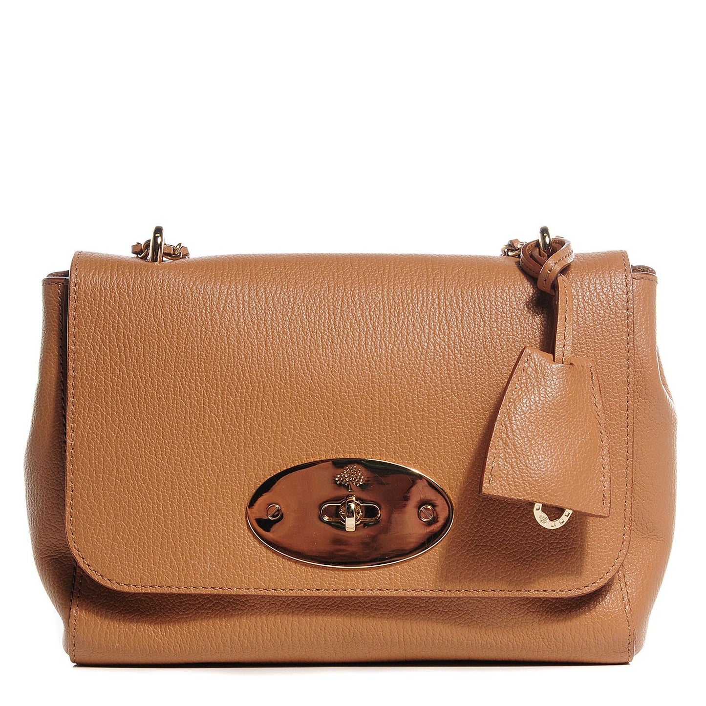 Soft Grain Calfskin Medium Lily Flap Deer Brown