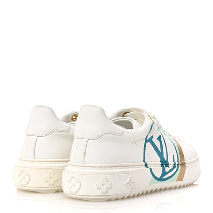Louis Vuitton Monogram Time Out Sneakers 37.5 White Vert 5 of 9