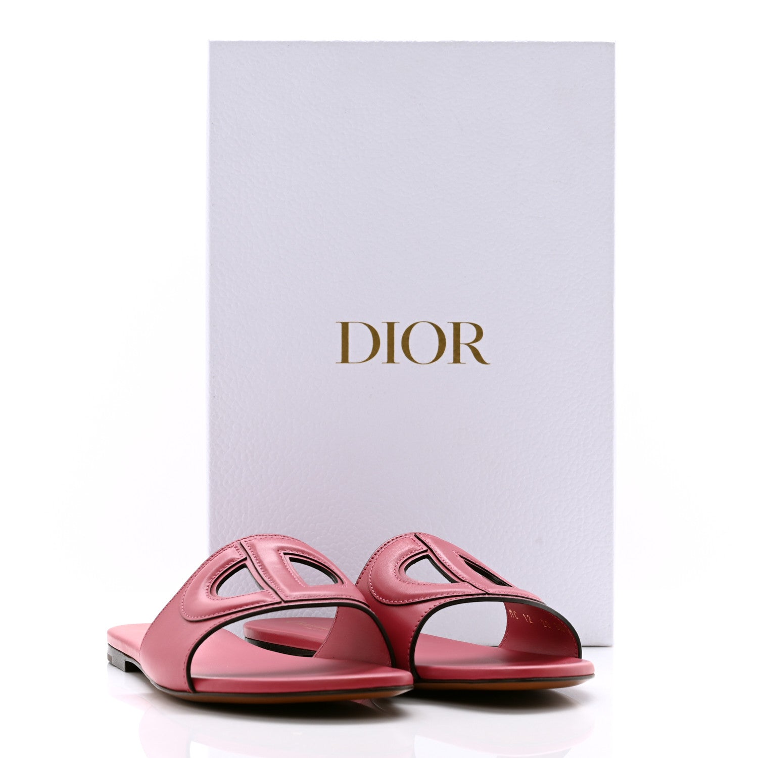 Christian Dior Calfskin D-Club Mule Sandal 38.5 Strawberry 10 of 10