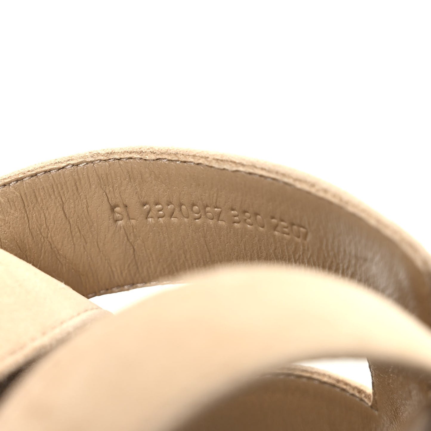 Suede Goatskin Cork Havana 30 Sandals 38 Beige Argile