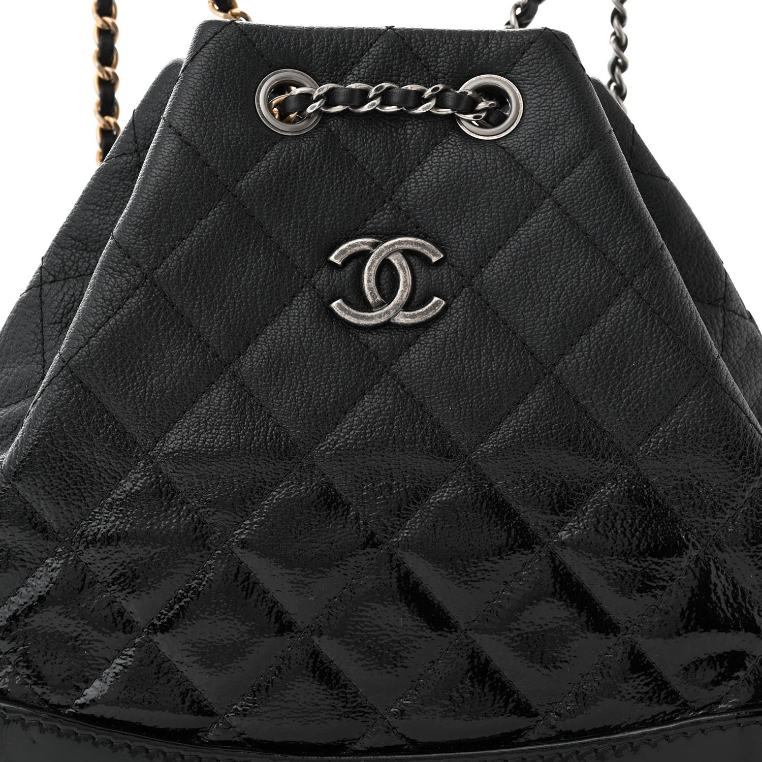 Chanel Patent Goatskin Quilted Small Gabrielle Backpack Black 8 of 11