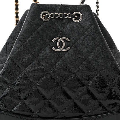 Chanel Patent Goatskin Quilted Small Gabrielle Backpack Black 8 of 11