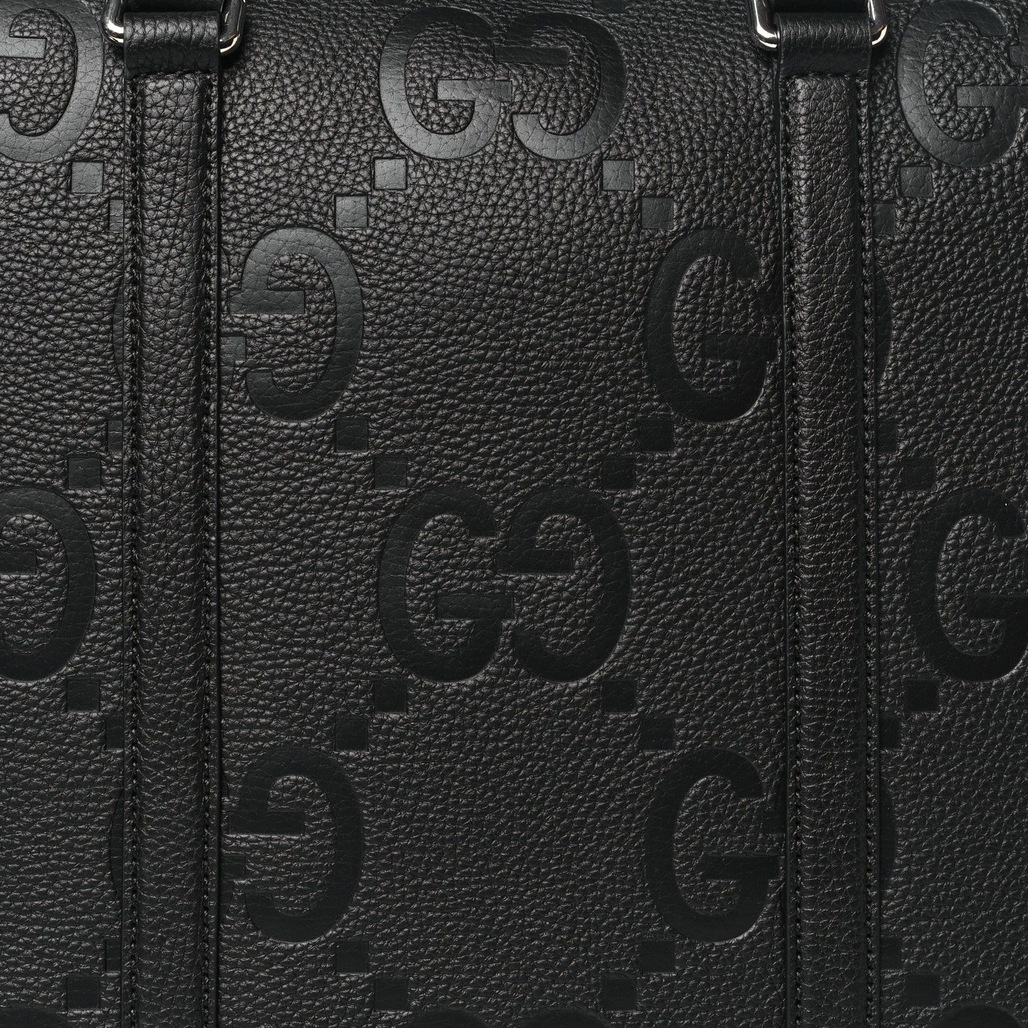 Gucci Piuma Calfskin Jumbo GG Embossed Briefcase Black 8 of 10