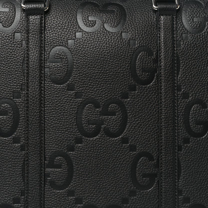 Gucci Piuma Calfskin Jumbo GG Embossed Briefcase Black 8 of 10