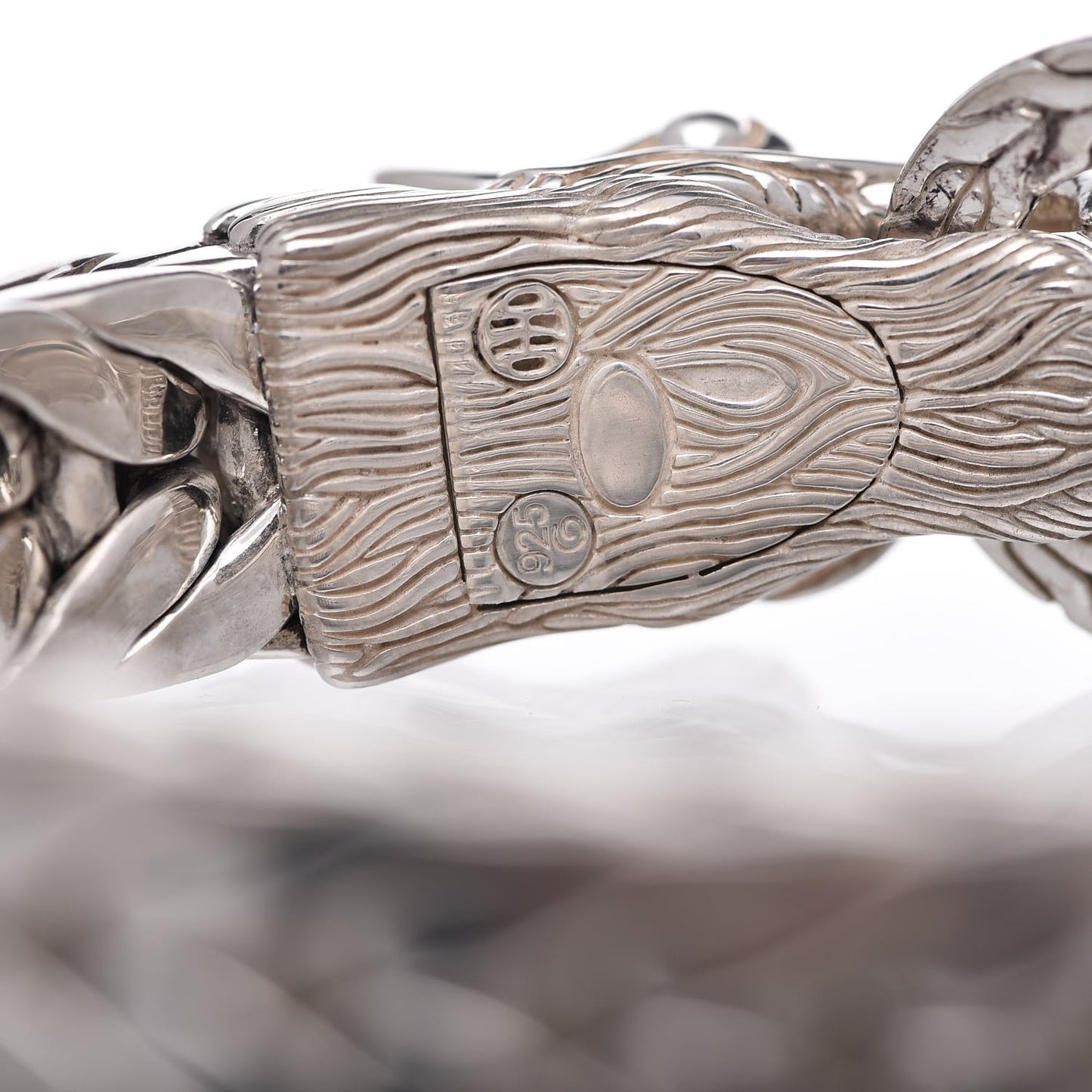 Sterling Silver 15mm Legends Naga Dragon Station Bracelet