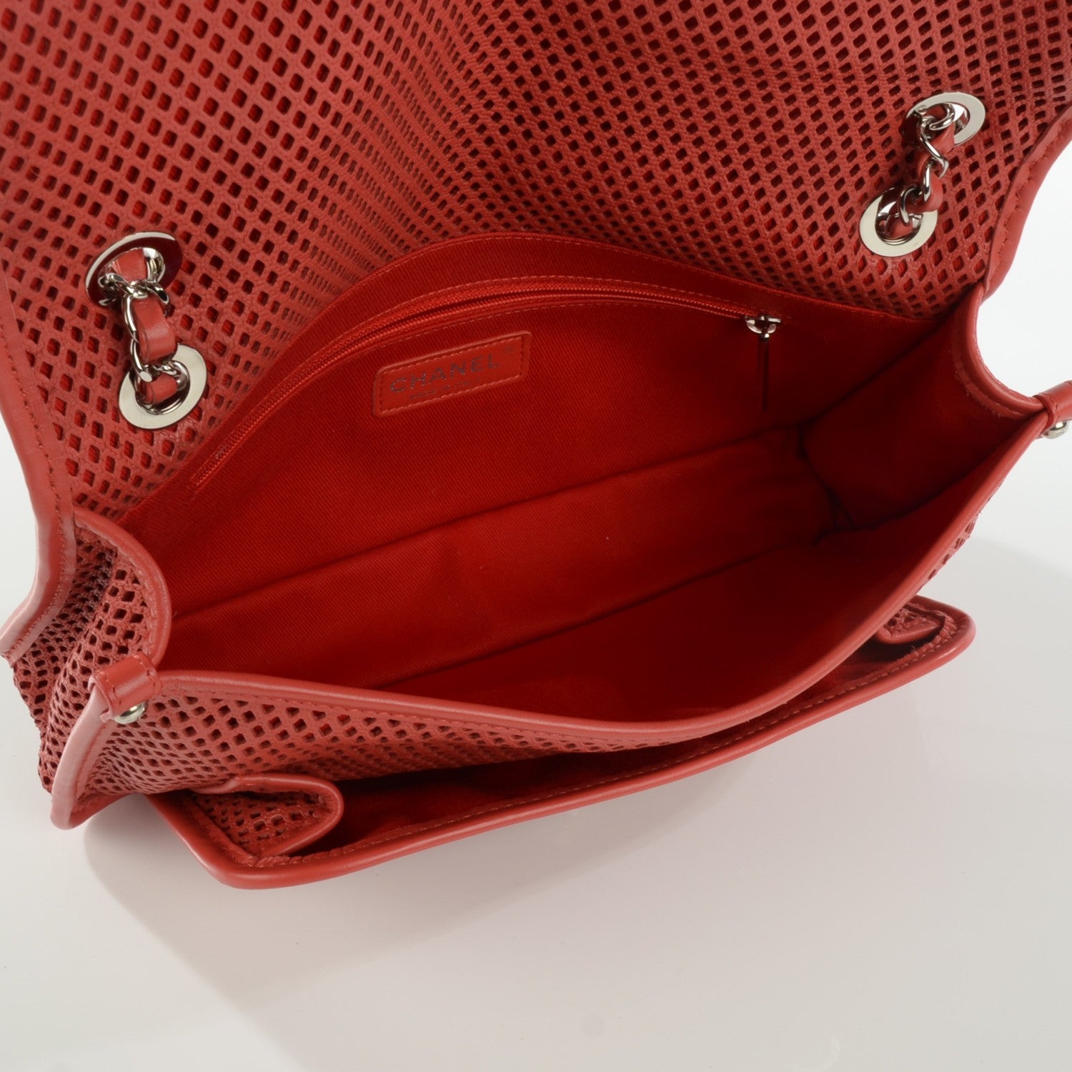 Chanel Perforated Calfskin Up In The Air Flap Red 8 of 9