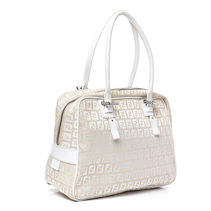 Fendi Zucchino Shoulder Bag White 2 of 15
