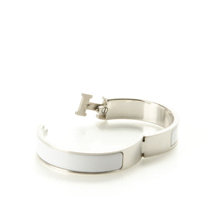 Hermes Enamel Narrow Clic Clac H Bracelet PM White 3 of 4