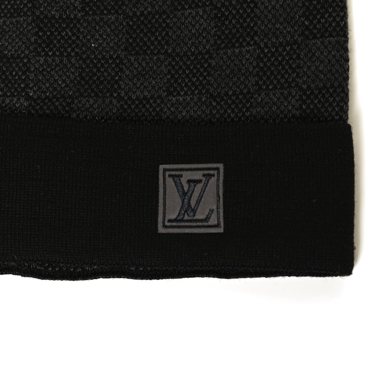 Louis Vuitton Wool Bonnet Petit Damier Graphite Beanie Hat 3 of 4