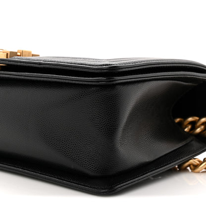 Chanel Caviar Quilted Medium Boy Flap Black 10 of 11