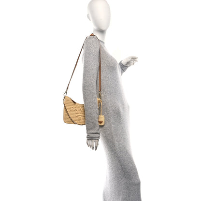 Prada Yarn Raffia Effect Crochet Mini Re-Edition 2000 Shoulder Bag Naturale 2 of 10