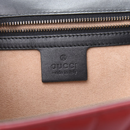 Gucci Calfskin Bamboo Trapuntata Queen Margaret Top Handle Bag Blue Agata Hibiscus Red Mystic White Sugar Pink 8 of 13