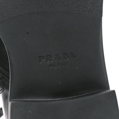Prada Spazzolato Chocolate 50mm Combat Boots 40 Black 9 of 11