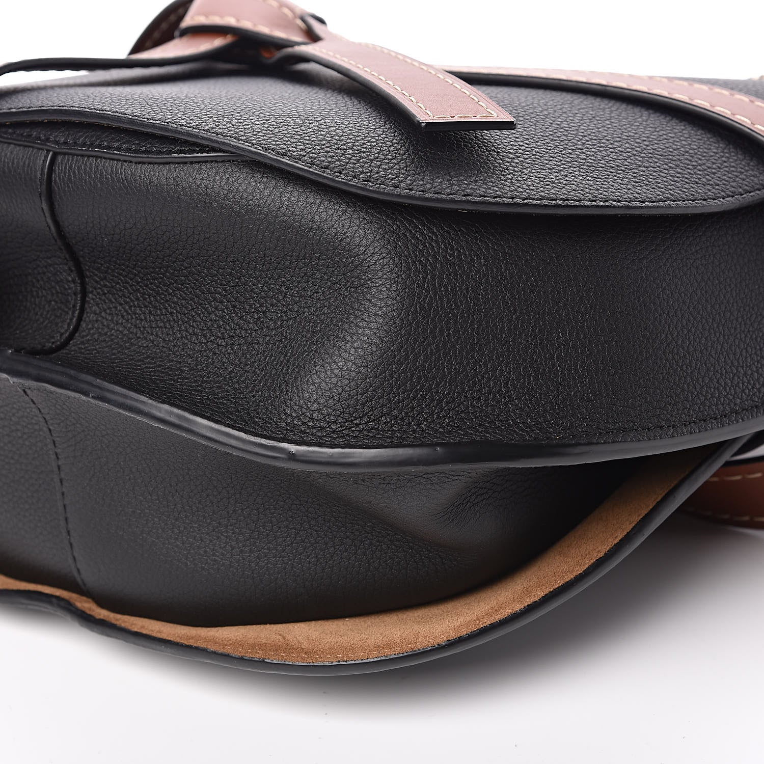 Loewe Grained Calfskin Large Gate Bag Pecan Black 8 of 9