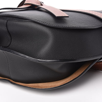 Loewe Grained Calfskin Large Gate Bag Pecan Black 8 of 9