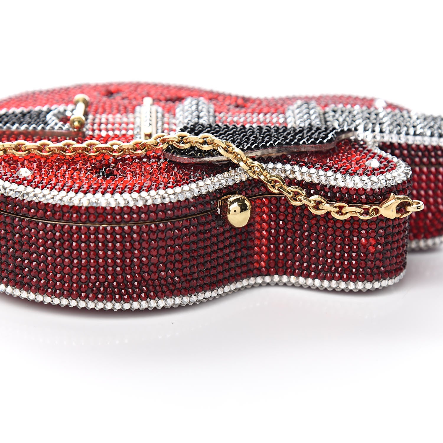 Judith Leiber Crystal Acoustic Electric Guitar Clutch Fire Multicolor 10 of 17