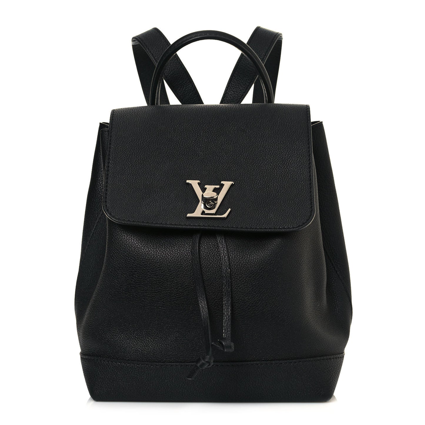Calfskin Lockme Backpack Black