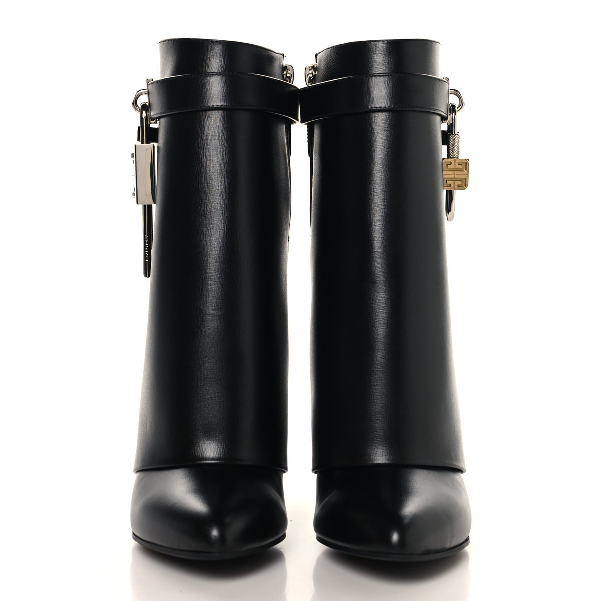 Givenchy Calfskin Shark Lock Ankle Boots 38 Black 2 of 8