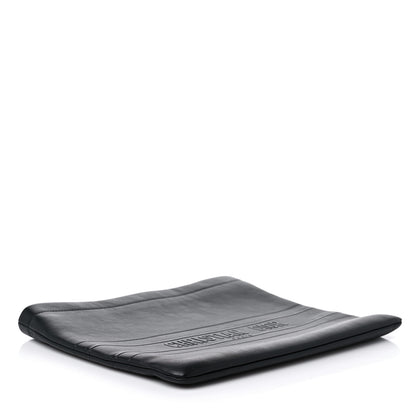 Christian Dior Calfskin Embossed Logo Zip Clutch Black 4 of 8