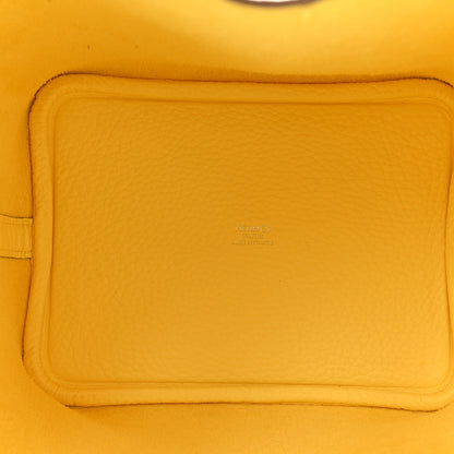 Hermes Taurillon Clemence Picotin Lock 18 PM Limoncello 5 of 10