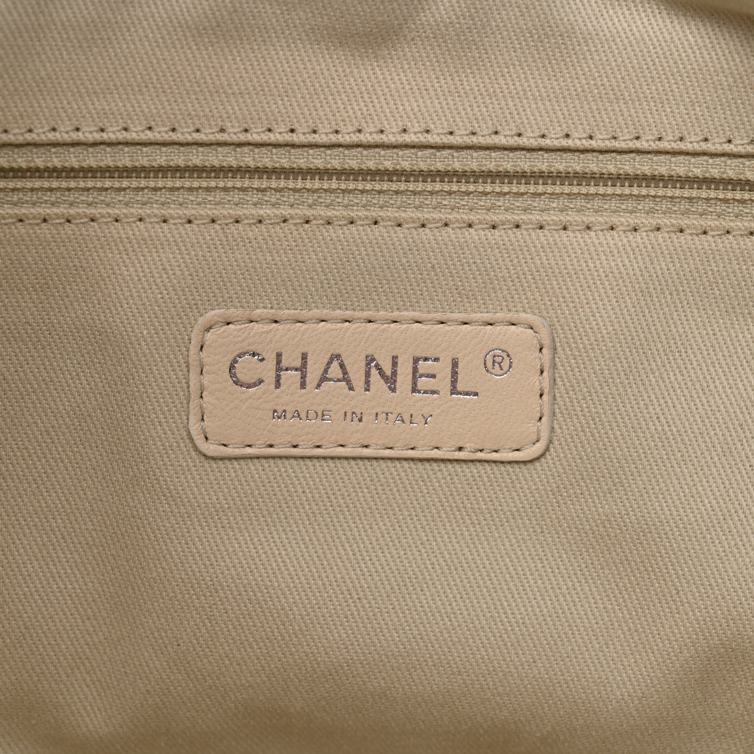 Chanel Glazed Goatskin Double Contrast Stitch Tote Black Black Black 7 of 12