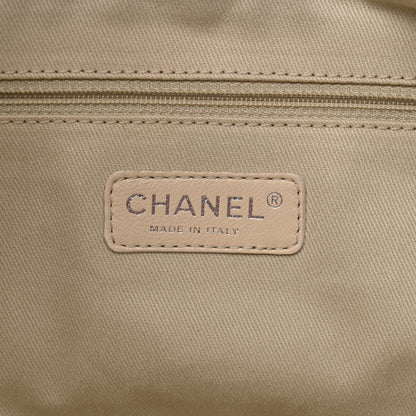 Chanel Glazed Goatskin Double Contrast Stitch Tote Black Black Black 7 of 12