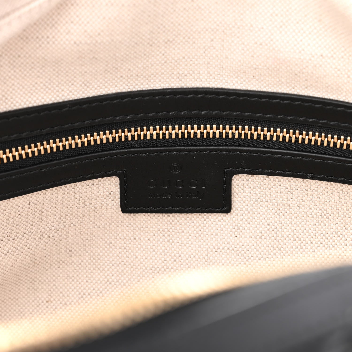 Gucci Calfskin GG Matelasse Medium Bowler Bag Black Natural 6 of 10